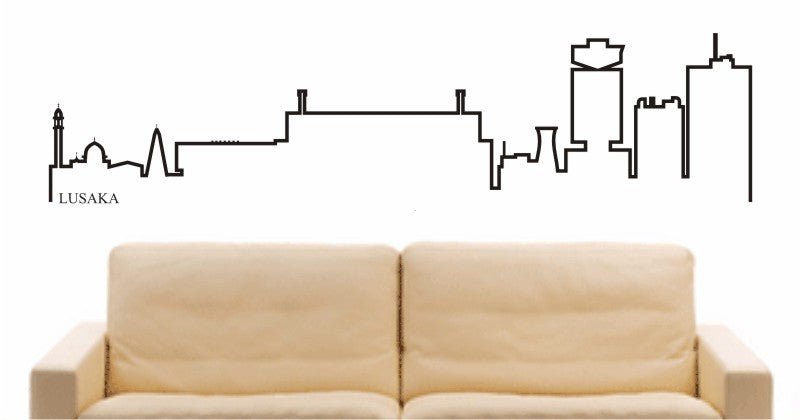 WANDTATTOO e566 Skyline Stadt - Lusaka (Sambia) Design 4