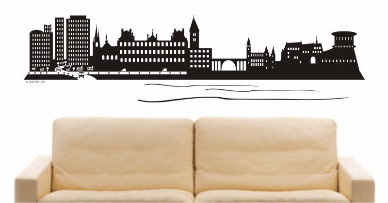 WANDTATTOO e567 Skyline Stadt - Luxemburg Design 2