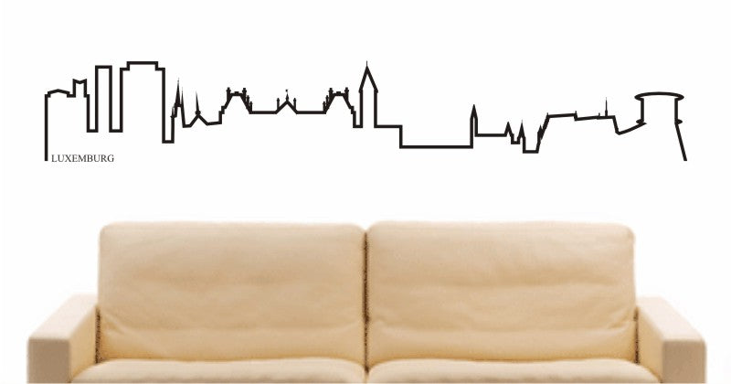WANDTATTOO e567 Skyline Stadt - Luxemburg Design 4