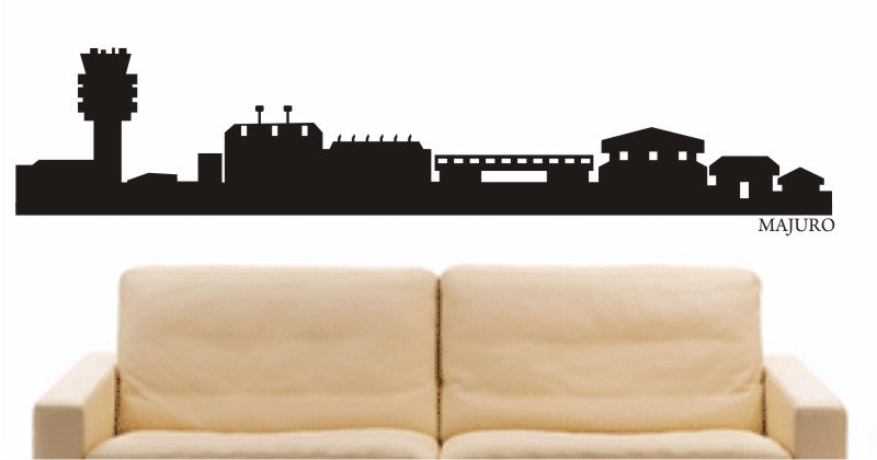 WANDTATTOO e568 Skyline Stadt - Majuro (Marshallinseln) Design 1