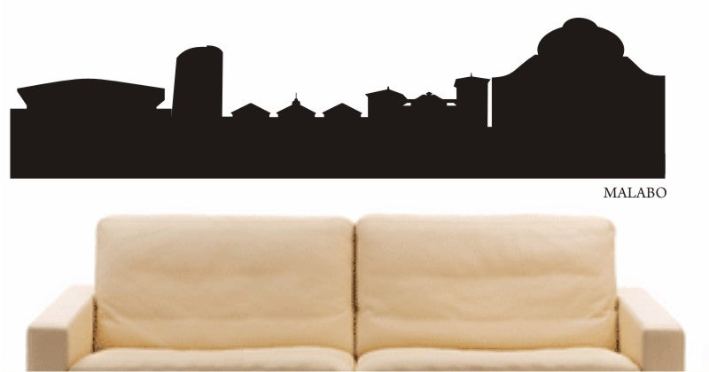 WANDTATTOO e569 Skyline Stadt - Malabo (Äquatorialguinea) Design 1