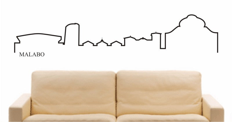 WANDTATTOO e569 Skyline Stadt - Malabo (Äquatorialguinea) Design 4