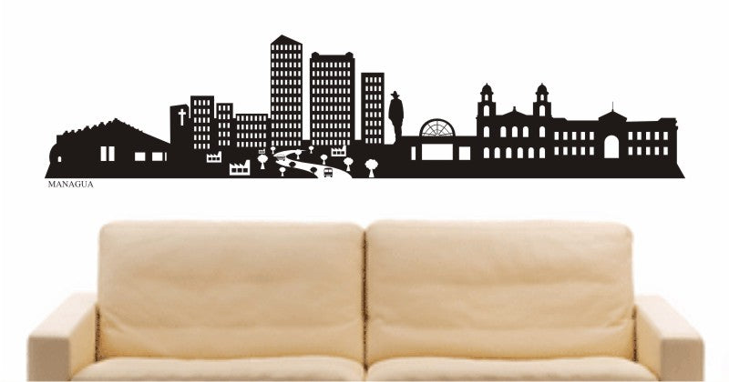 WANDTATTOO e571 Skyline Stadt - Managua (Nicaragua) Design 2
