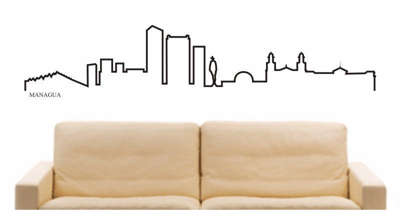 WANDTATTOO e571 Skyline Stadt - Managua (Nicaragua) Design 4