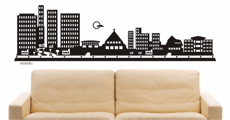 WANDTATTOO e574 Skyline Stadt - Maseru (Lesotho) Design 2