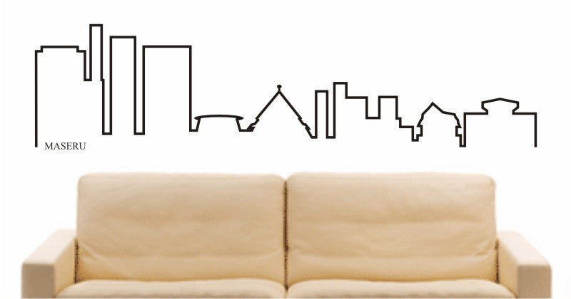 WANDTATTOO e574 Skyline Stadt - Maseru (Lesotho) Design 4