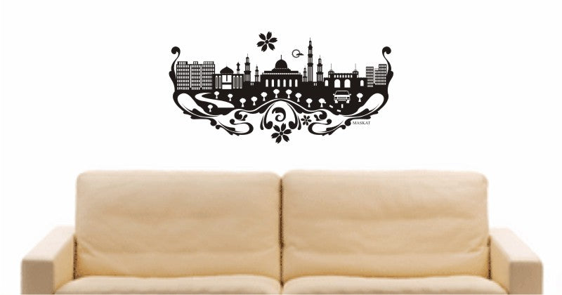 WANDTATTOO e575 Skyline Stadt - Maskat (Maskat) Design 3