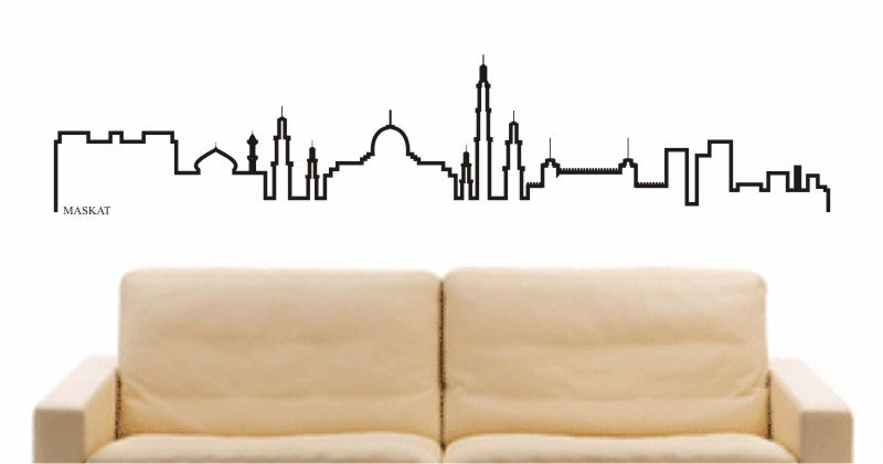 WANDTATTOO e575 Skyline Stadt - Maskat (Maskat) Design 4