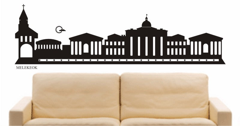 WANDTATTOO e576 Skyline Stadt - Melekeok (Palau) Design 2