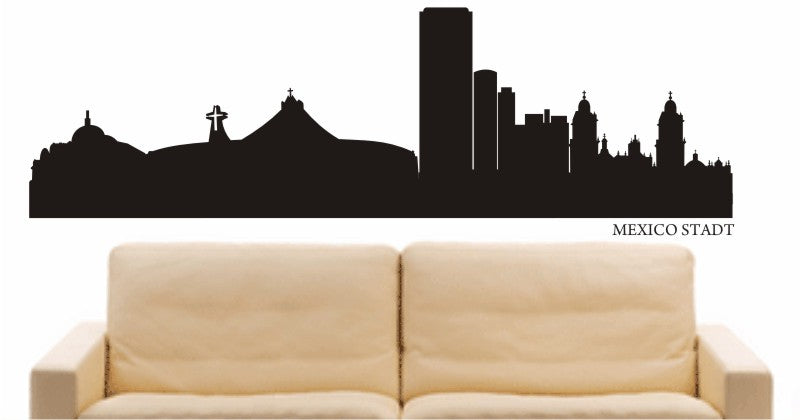 WANDTATTOO e577 Skyline Stadt - Mexico Design 1