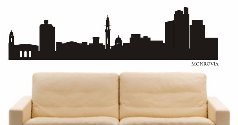 WANDTATTOO e579 Skyline Stadt - Monrovia (Liberia) Design 1