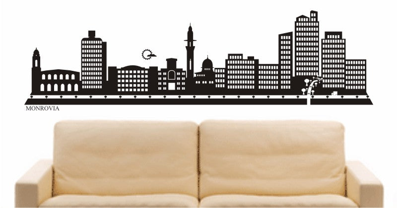 WANDTATTOO e579 Skyline Stadt - Monrovia (Liberia) Design 2