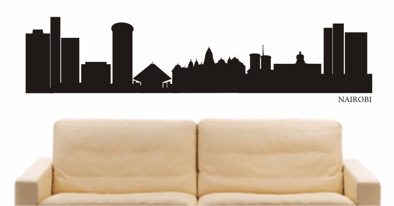 WANDTATTOO e582 Skyline Stadt - Nairobi (Kenia) Design 1