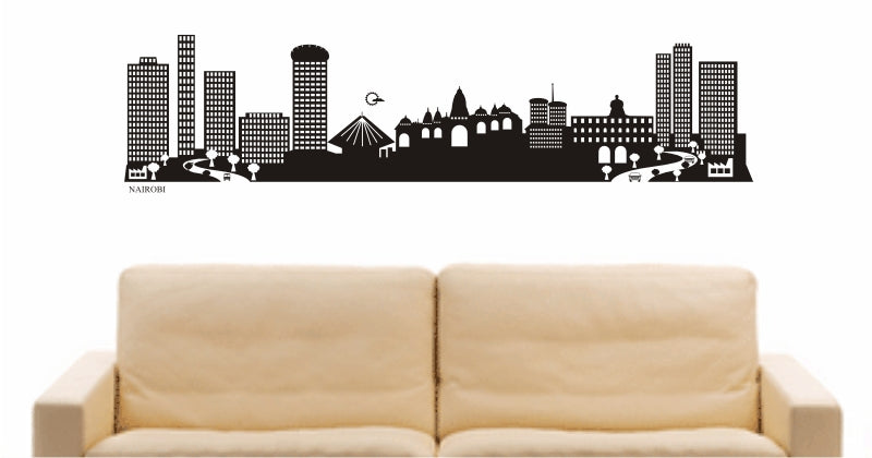 WANDTATTOO e582 Skyline Stadt - Nairobi (Kenia) Design 2