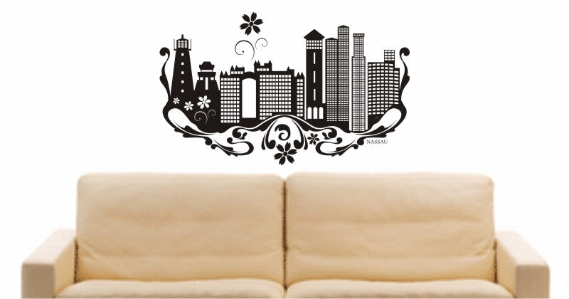 WANDTATTOO e583 Skyline Stadt - Nassau Design 3