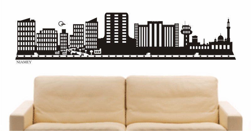 WANDTATTOO e585 Skyline Stadt - Niamey (Niger) Design 2