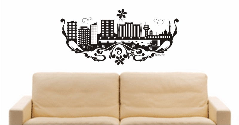 WANDTATTOO e585 Skyline Stadt - Niamey (Niger) Design 3