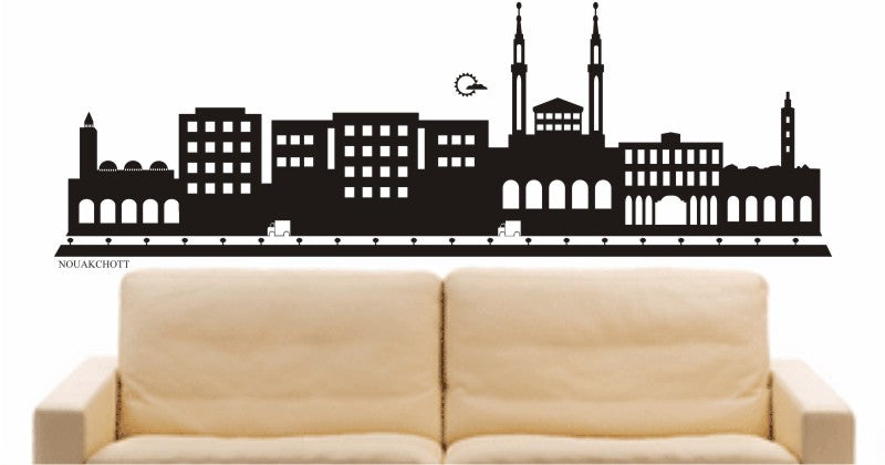 WANDTATTOO e587 Skyline Stadt - Nouakchott (Mauretanien) Design 2