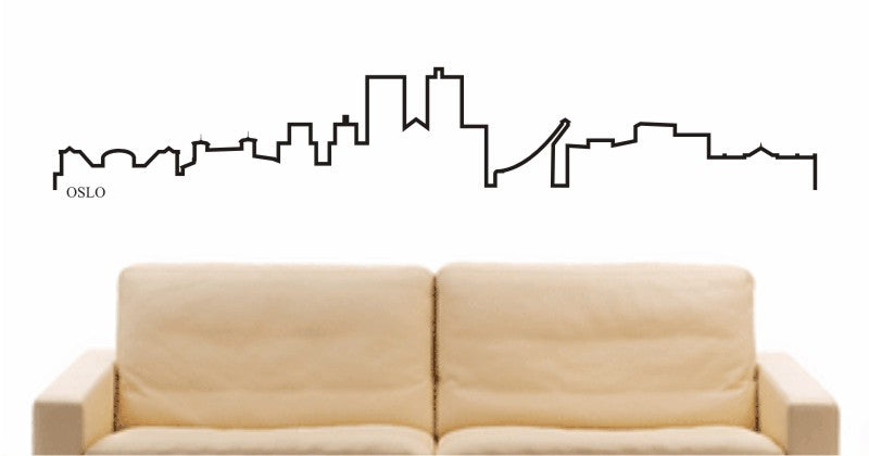 WANDTATTOO e588 Skyline Stadt - Oslo (Norwegia) Design 4