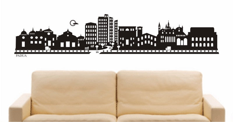 WANDTATTOO e592 Skyline Stadt - Padua (Italien) Design 2