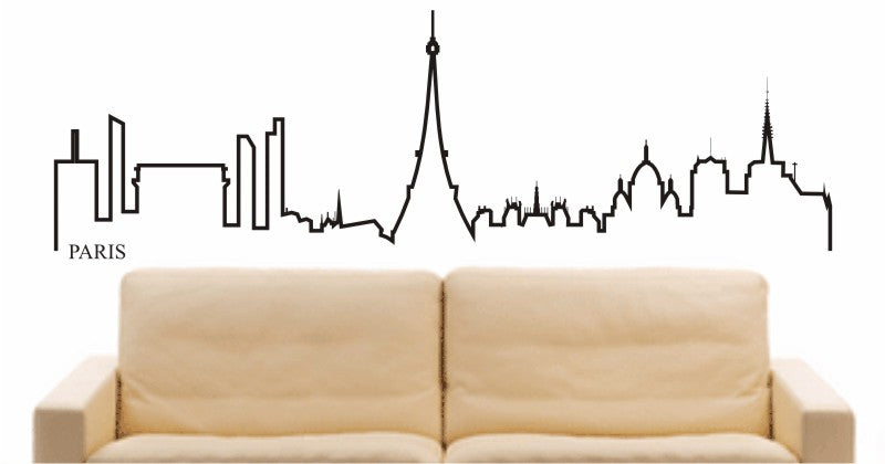WANDTATTOO e594 Skyline Stadt - Paris (Frankreichs ) Design 4