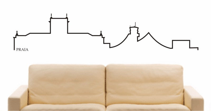 WANDTATTOO e602 Skyline Stadt - Praia (Kap Verde) Design 4