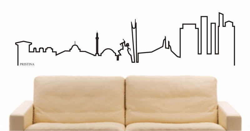 WANDTATTOO e603 Skyline Stadt - Priština (Kosovo) Design 4
