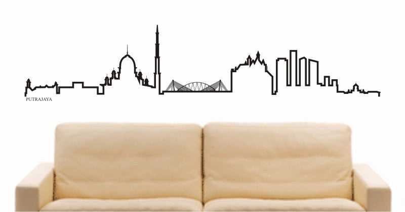 WANDTATTOO e604 Skyline Stadt - Putrajaya (Kuala Lumpur) Design 4