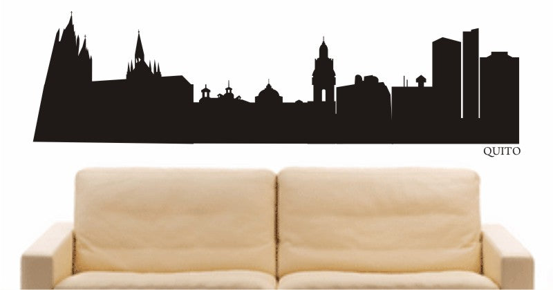 WANDTATTOO e607 Skyline Stadt - Quito (Ecuador) Design 1