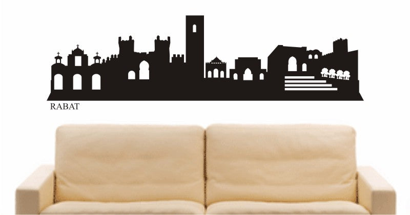 WANDTATTOO e608 Skyline Stadt - Rabat (Marokko) Design 2