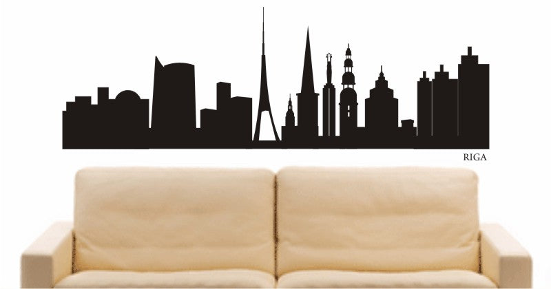 WANDTATTOO e610 Skyline Stadt - Riga (Lettland) Design 1