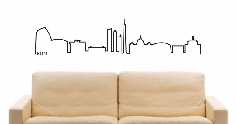 WANDTATTOO e611 Skyline Stadt - Rom ( Italien) Design 4