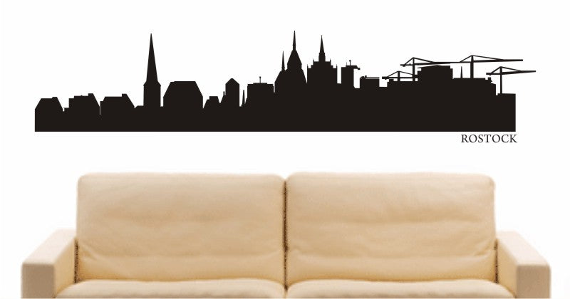 WANDTATTOO e613 Skyline Stadt - Rostock ( norddeutsche) Design 1