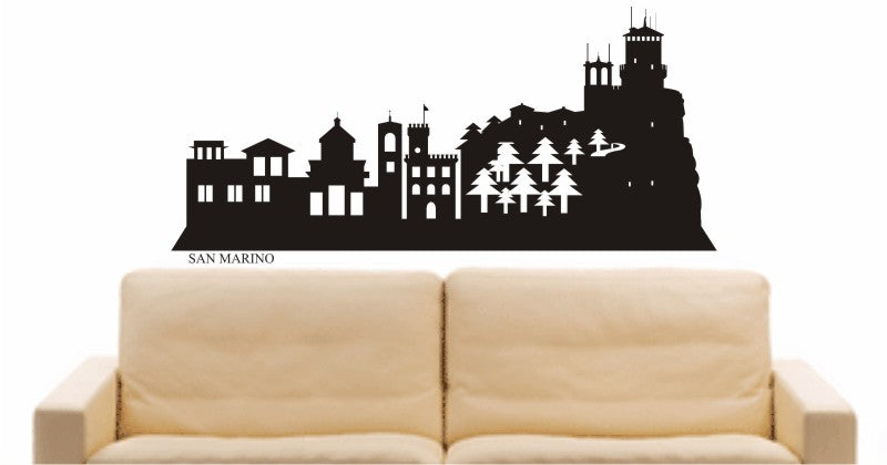 WANDTATTOO e615 Skyline Stadt - San Marino Design 2