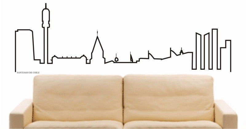WANDTATTOO e618 Skyline Stadt - Santiago de Chile (Chile) Design 4