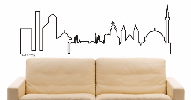 WANDTATTOO e621 Skyline Stadt - Sarajevo (Bosnien und Herzegowina) Design 4