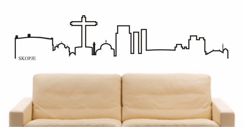 WANDTATTOO e623 Skyline Stadt - Skopje (Mazedonien) Design 4