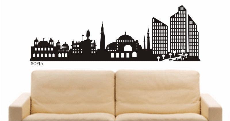 WANDTATTOO e624 Skyline Stadt - Sofia ( Bulgarien) Design 2