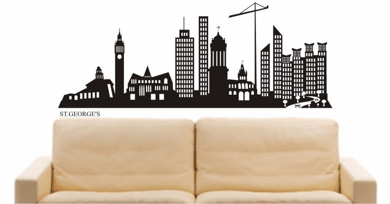WANDTATTOO e626 Skyline Stadt - St. George’s (Grenada)Design 2