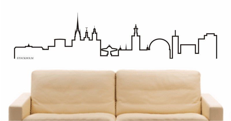WANDTATTOO e627 Skyline Stadt - Stockholm (Schweden) Design 4