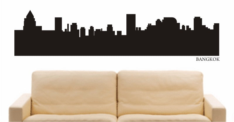 WANDTATTOO e642 Skyline Stadt - Bangkok (Thailand) Design 1