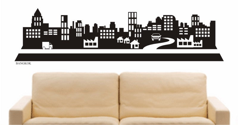 WANDTATTOO e642 Skyline Stadt - Bangkok (Thailand) Design 2