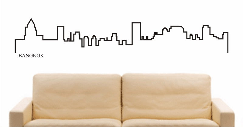 WANDTATTOO e642 Skyline Stadt - Bangkok (Thailand) Design 4