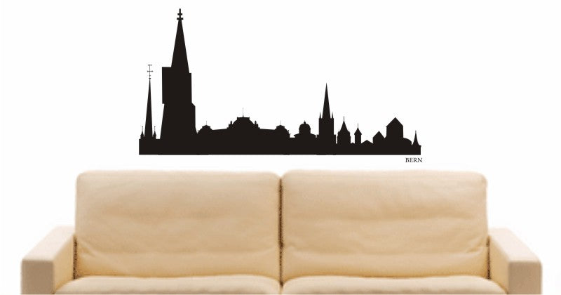 WANDTATTOO e645 Skyline Stadt - Bern ( Schweiz) Design 1