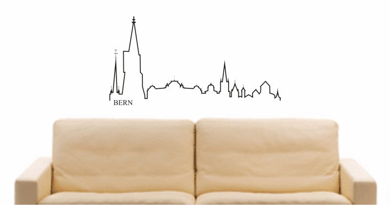 WANDTATTOO e645 Skyline Stadt - Bern ( Schweiz) Design 4