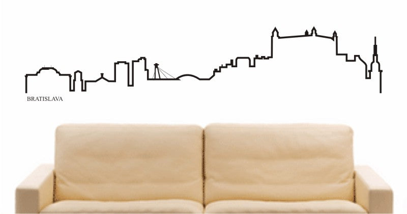 WANDTATTOO e646 Skyline Stadt - Bratislava (Slowakei) Design 4