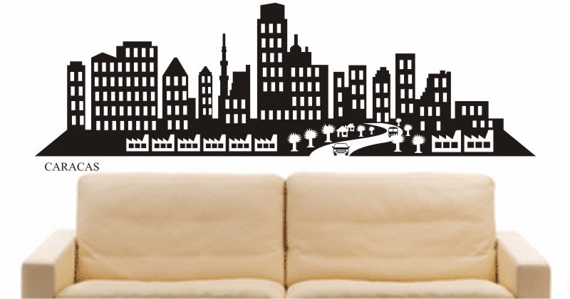 WANDTATTOO e649 Skyline Stadt - Caracas (Venezuela) Design 2
