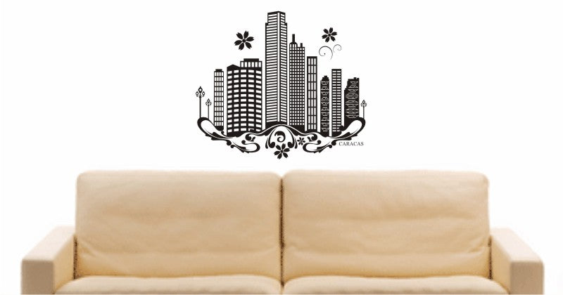 WANDTATTOO e649 Skyline Stadt - Caracas (Venezuela) Design 3