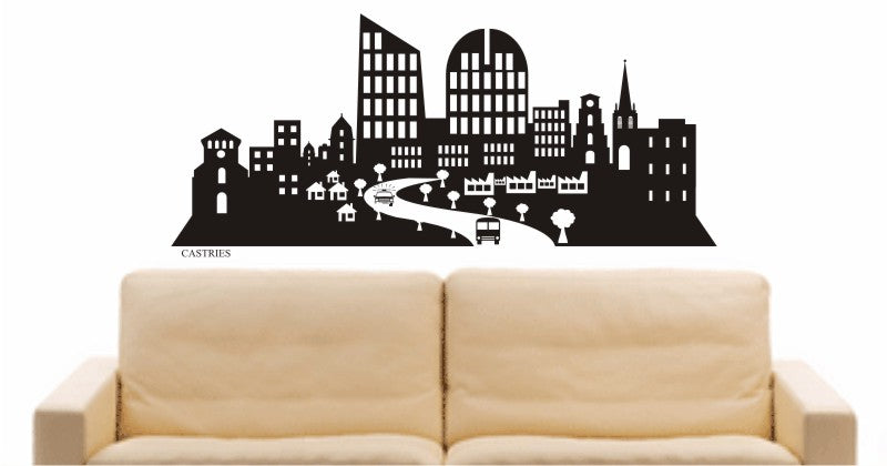 WANDTATTOO e650 Skyline Stadt - Castries (St. Lucia) Design 2