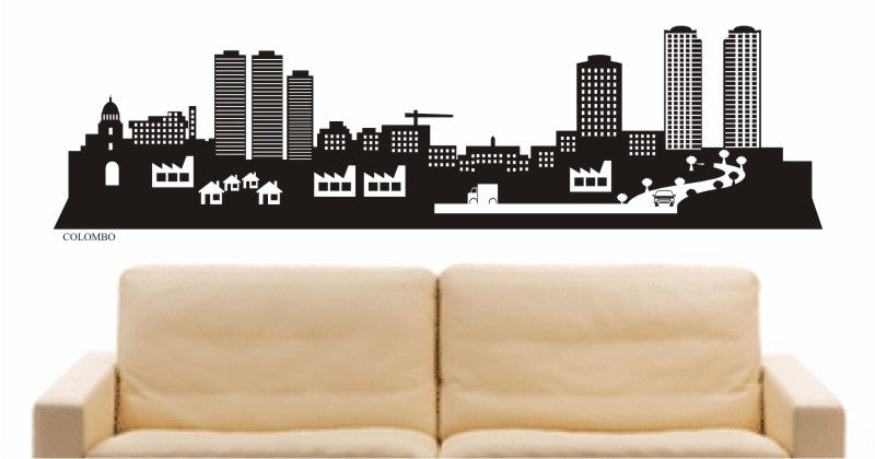 WANDTATTOO e651 Skyline Stadt - Colombo (Sri Lanka) Design 2
